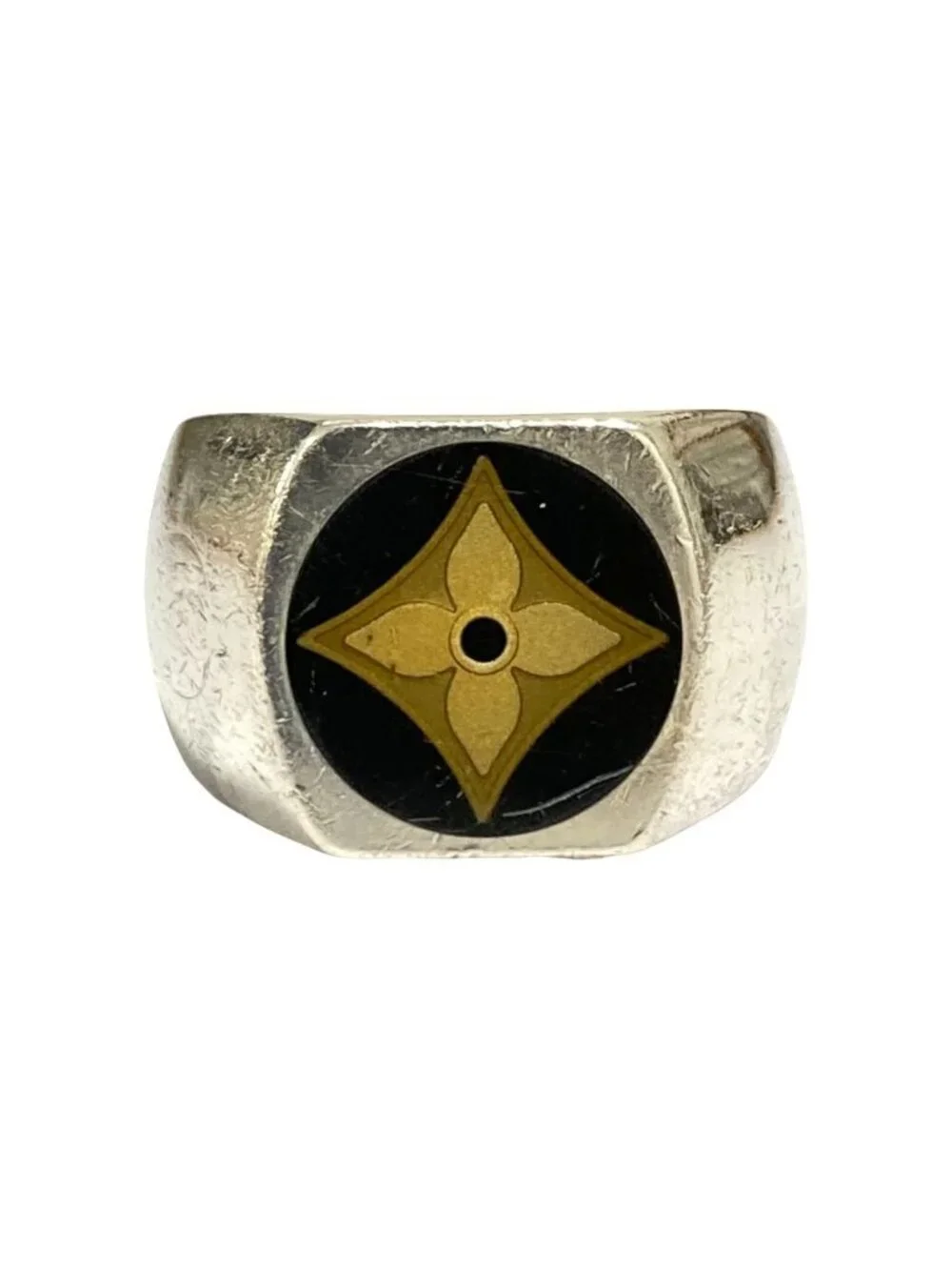 Louis Vuitton Bague Fleur Monogram Ring L Silver